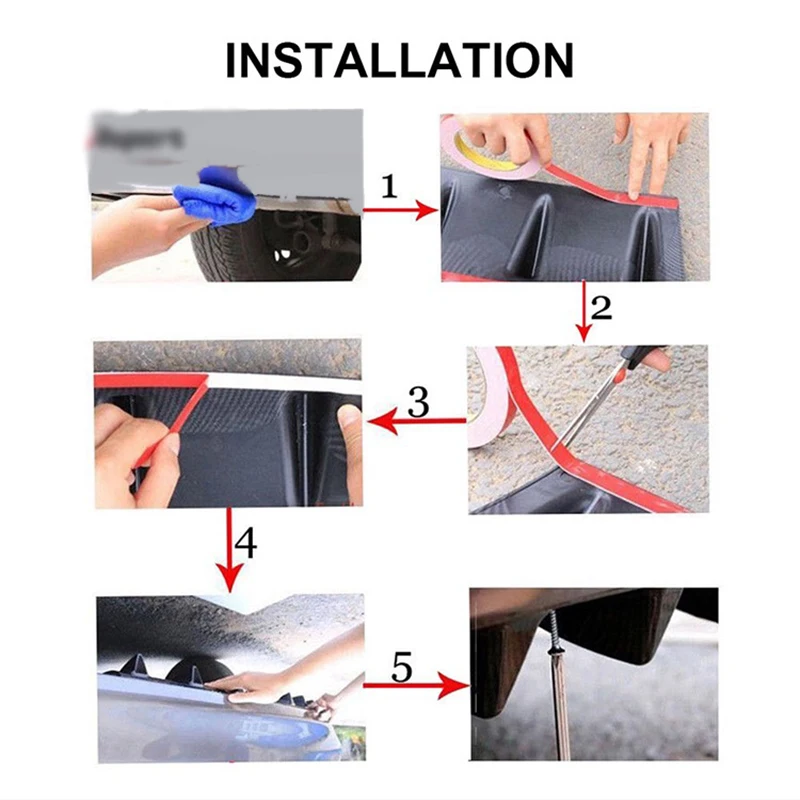 Универсальный черный Автомобильный диффузор для заднего бампера сплиттер Акула