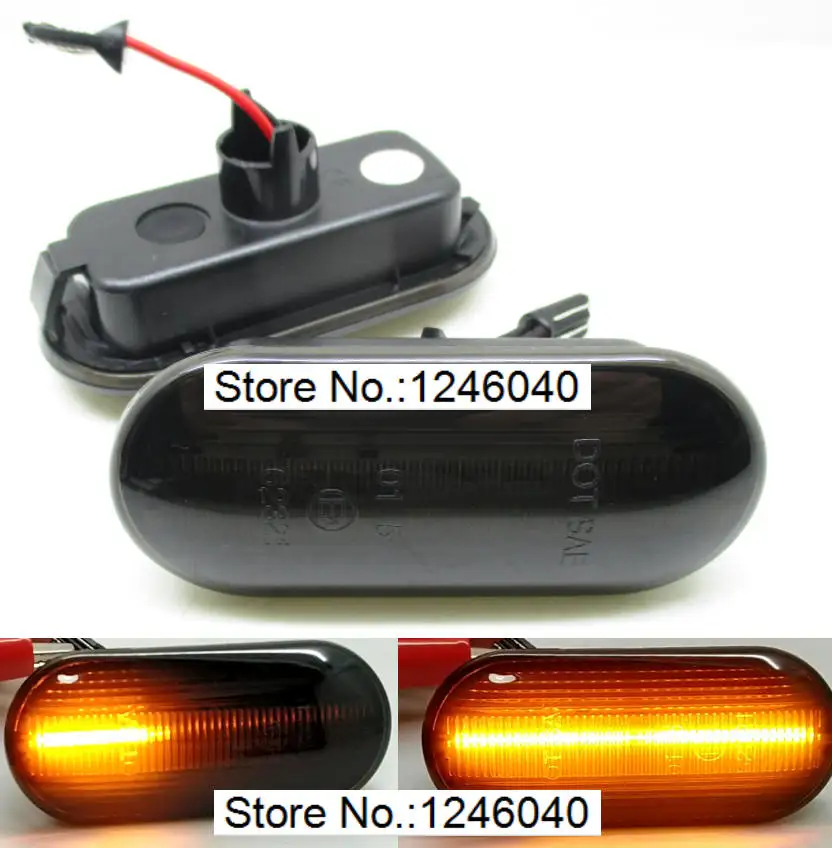 Dynamic BLACK 2 шт. светодиодный динамический боковой маркер указатель поворота светильник последовательный мигалка светильник Подходит для VW Bora Golf 3 4 Passat Vento T5 Polo SB6 Sharan - Испускаемый цвет: Dynamic BLACK