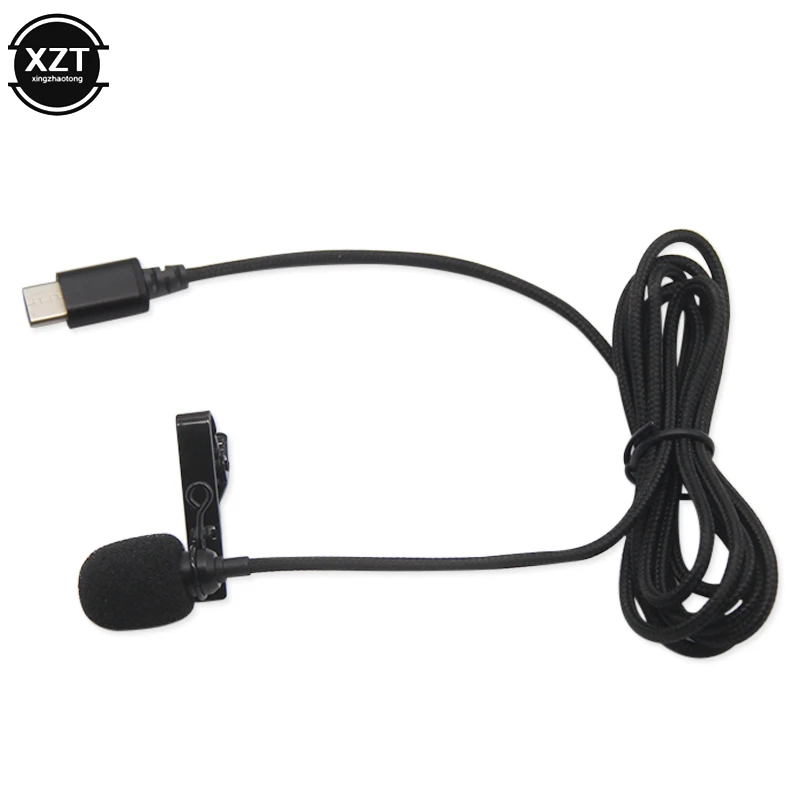 Конденсаторный петличный микрофон с разъемом Type-C и USB-портом | Электроника