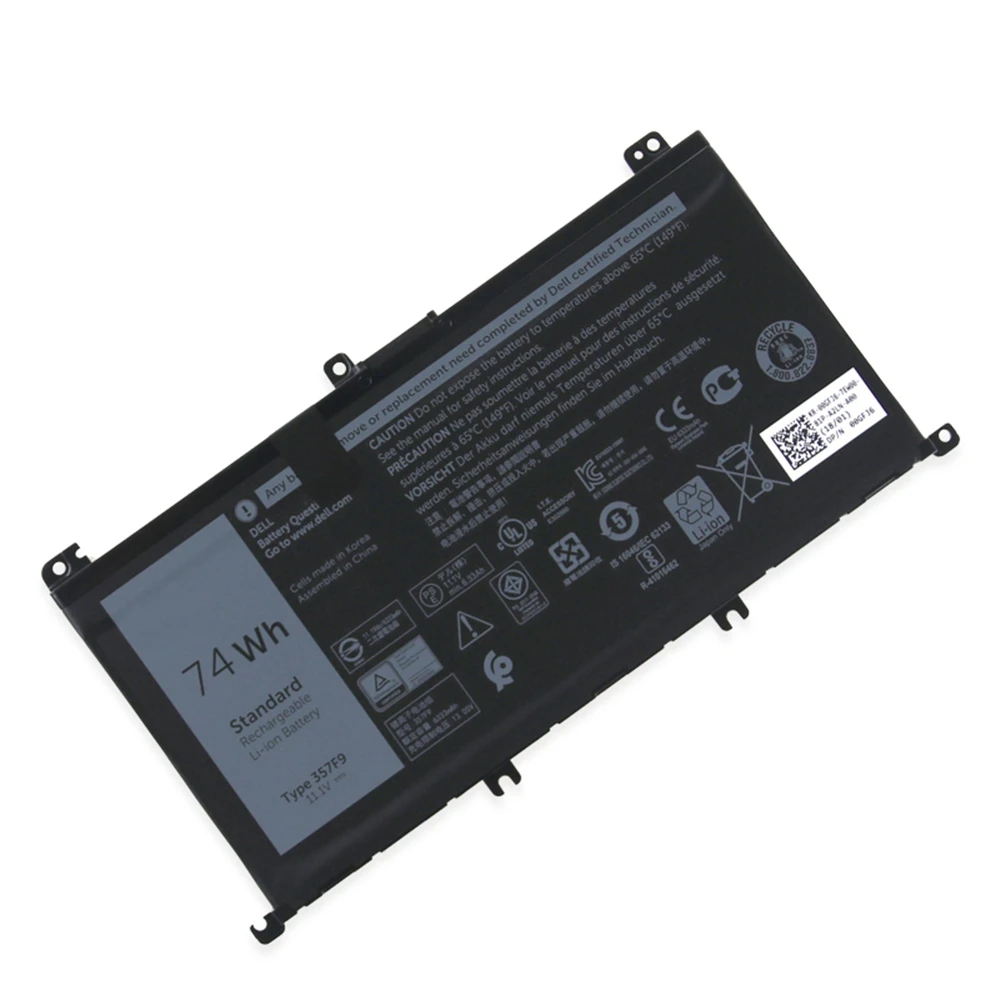 Оригинальная батарея 11 1 В 74 Вт/ч 357F 9 для Dell Inspiron 15- 7000 7559 7557 7566 7567 INS15PD-1548B |