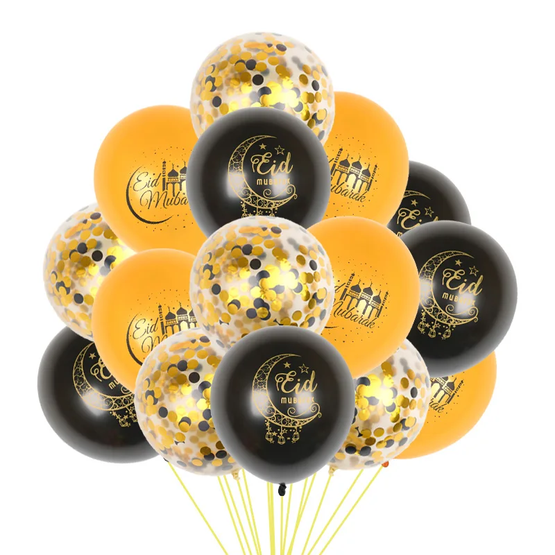 15 шт. Мечеть Ид Мубарак латексные шары с принтом полумесяца Рамадан домашний