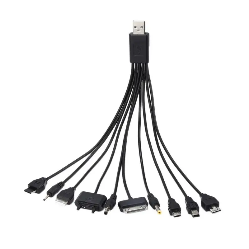 Многофункциональное зарядное устройство 10 в 1 USB-кабели для IPod Motorola Nokia Samsung LG Sony