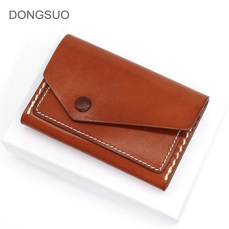 Мужской держатель для кредитных карт из натуральной кожи мини кошелек монет