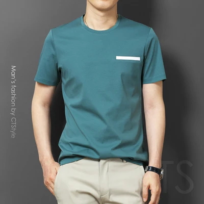 

Summer men's business casual short sleeve t-shirt 3823