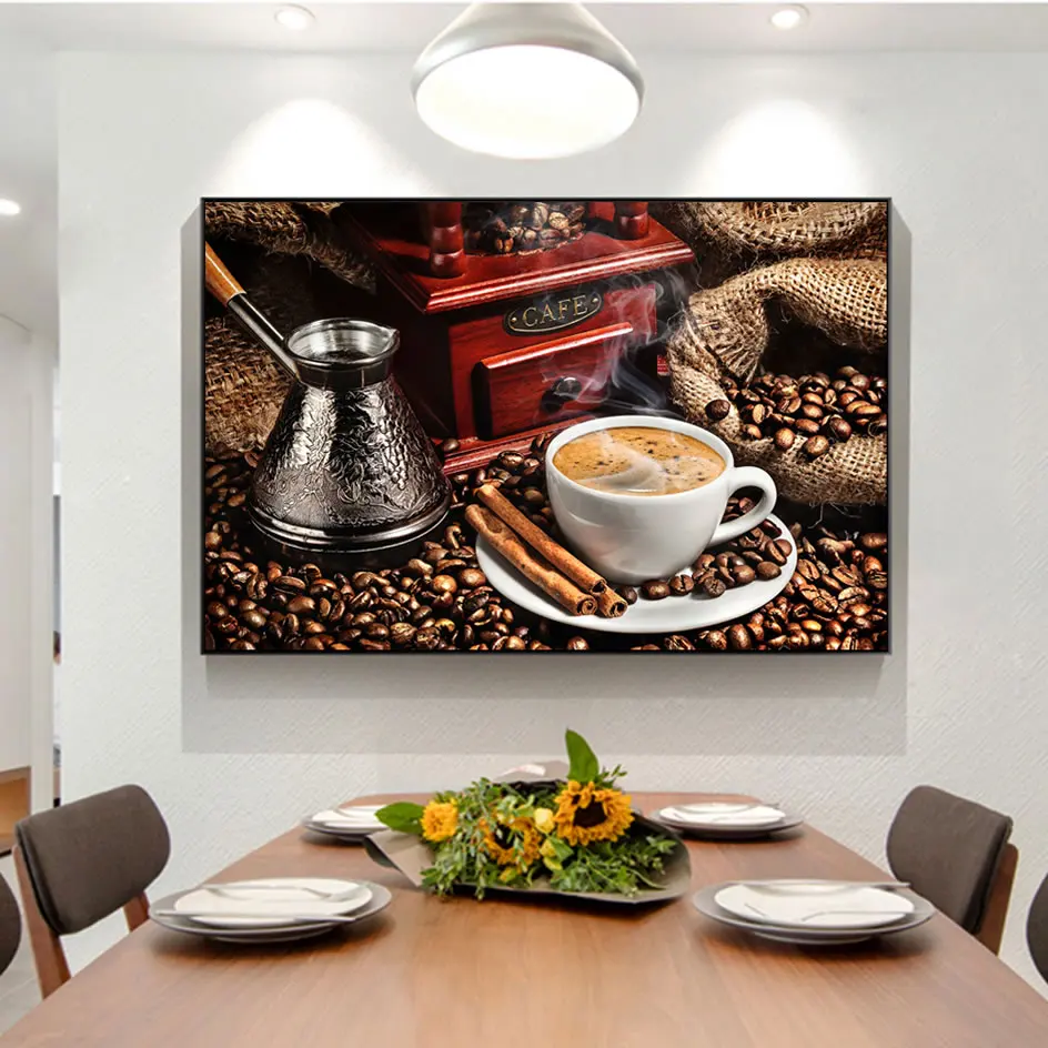 

Modern Coffee Theme Wall Art Canvas Prints Posters And Prints Coffee Beans Canvas Paintings Wall Pictures For Living Room Cuadro