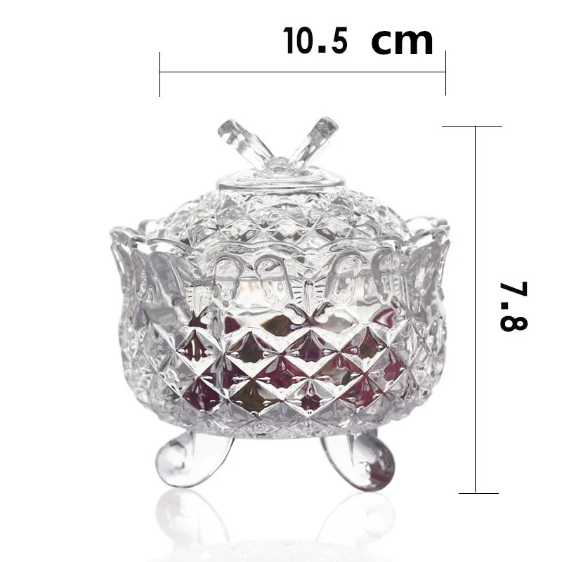 Винтажный цветной прозрачный контейнер для хранения конфет с крышкой|Бутылки и