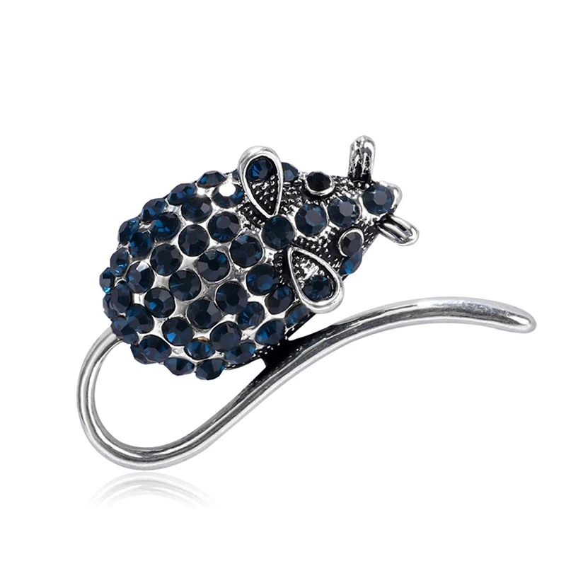

Miraculous Fashion Rhinestone Mouse Brooch Retro Badge Backpack Jacket Decor Ornaments Gift Rhinestone Animal Brooch Pins Gifts