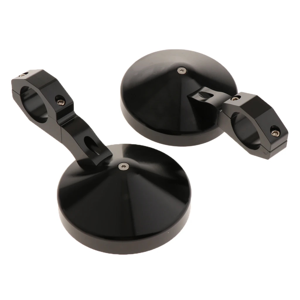 

5" On Round Side Rear View Mirrors For 1.75" Clamp For Polaris