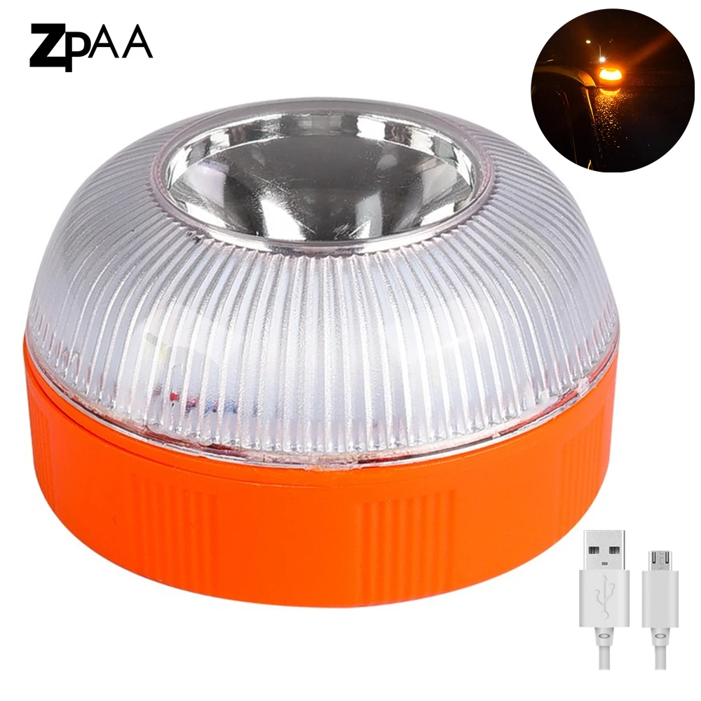 Перезаряжаемый СВЕТОДИОДНЫЙ дорожный сигнальный фонарь V16 боковой