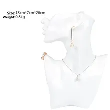Hot Selling 18*7*26CM Mannequin White Necklace Jewelry Pendant Display Stand Holder Show Decorate Jewelry Shelf Display