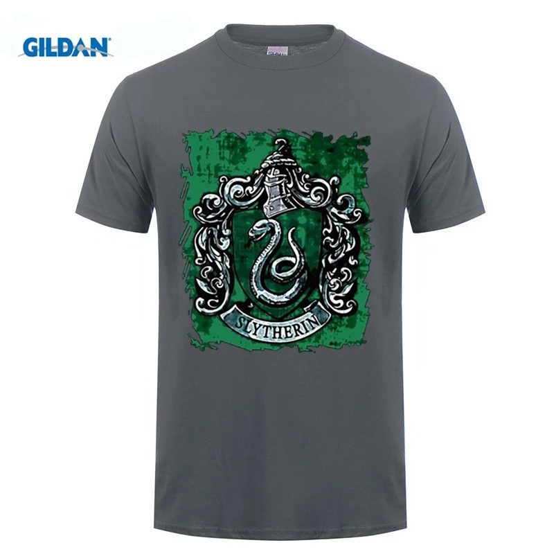 Футболка мужская с принтом Magic Boy Slytherin Crest повседневная тенниска из хлопка новая