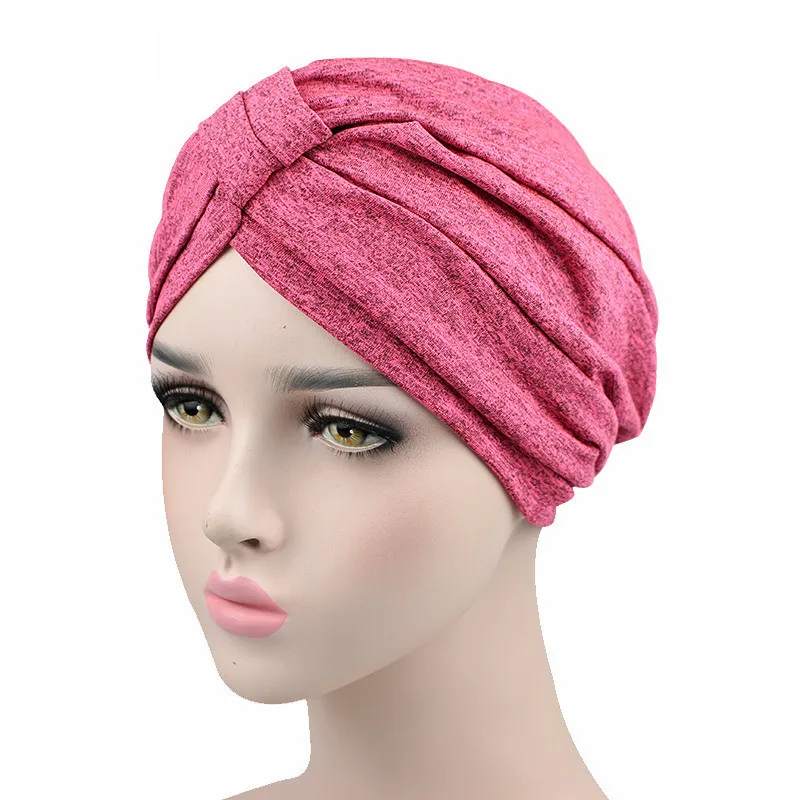 Модная женская шапка из спандекса суперэластичная бандана для головы в спортивном стиле аксессуары для волос мусульманский тюрбан