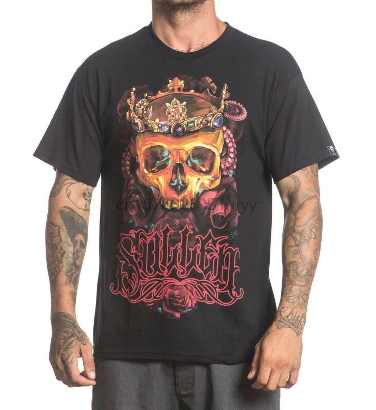 

Sullen Colourful Crown Of Roses Skull Tattoo T Shirt S M L Xl 2xl 3xl New Uk