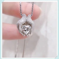 huitan creative design womens necklace hands holding love cz funny necklace for wedding dance party new fashion 2021 jewelry