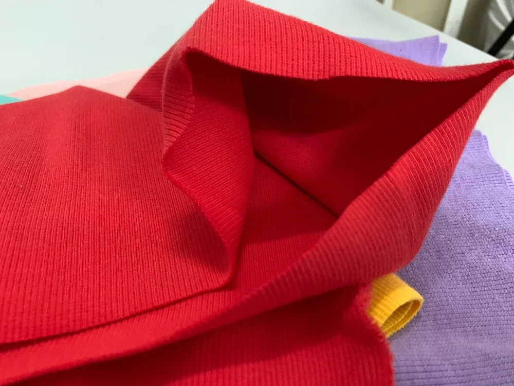 Ткань хлопковая трикотажная в рубчик 2 х2 13-15 см