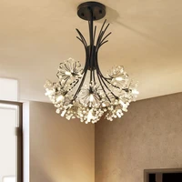 modern led crystal pendant lamp hanging light fixture for dining room bedroom kitchen lustres de cristal indoor lighting lights