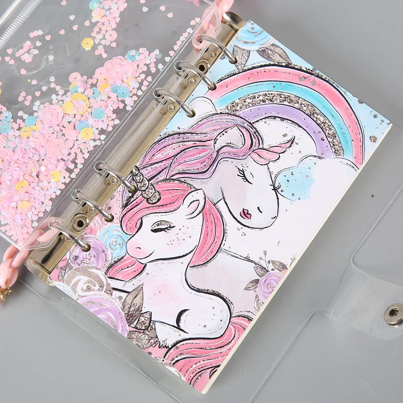Блокнот-планировщик в виде единорога дневник тетрадь с пайетками записная