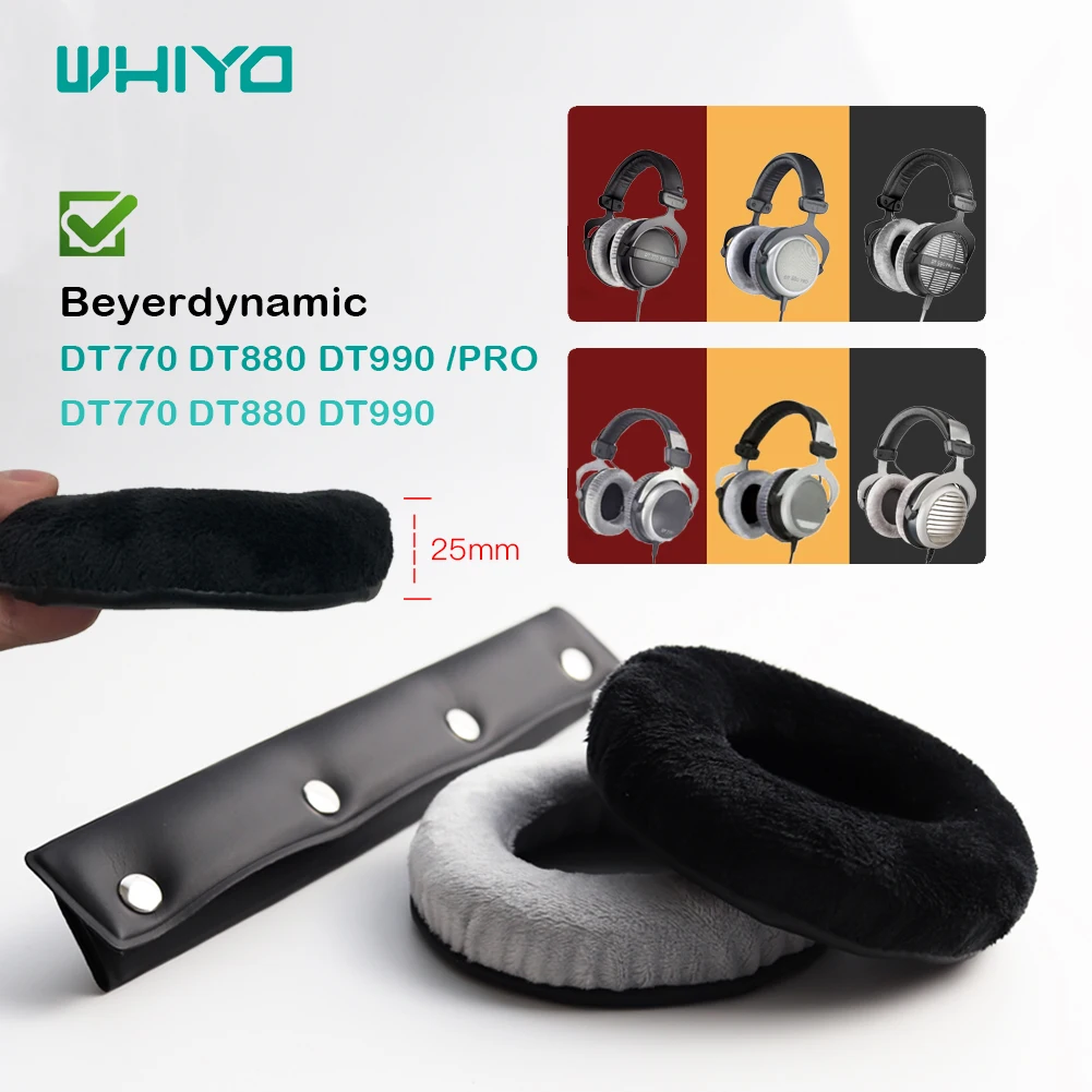 Whiyo мягкие бархатные сменные амбушюры головная повязка для Beyerdynamic DT770 DT880 DT990 PRO DT