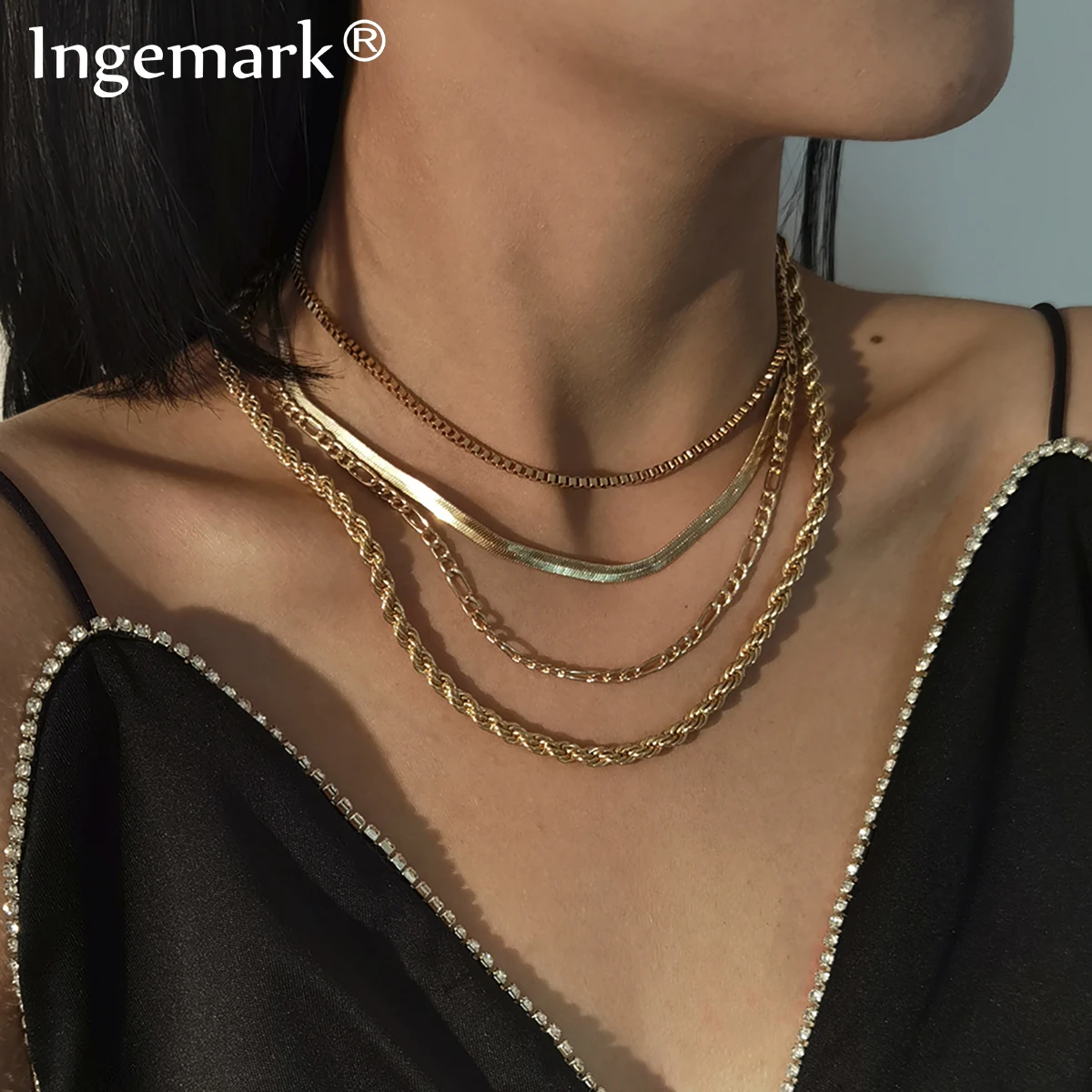 Кубинский чокер Goth в стиле панк для мужчин и женщин винтажное многослойное