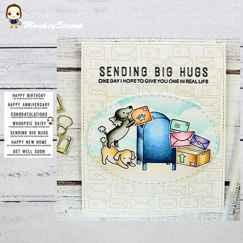 MonkeyStamp письмо прозрачные металлические штампы и для сделай сам Скрапбукинг