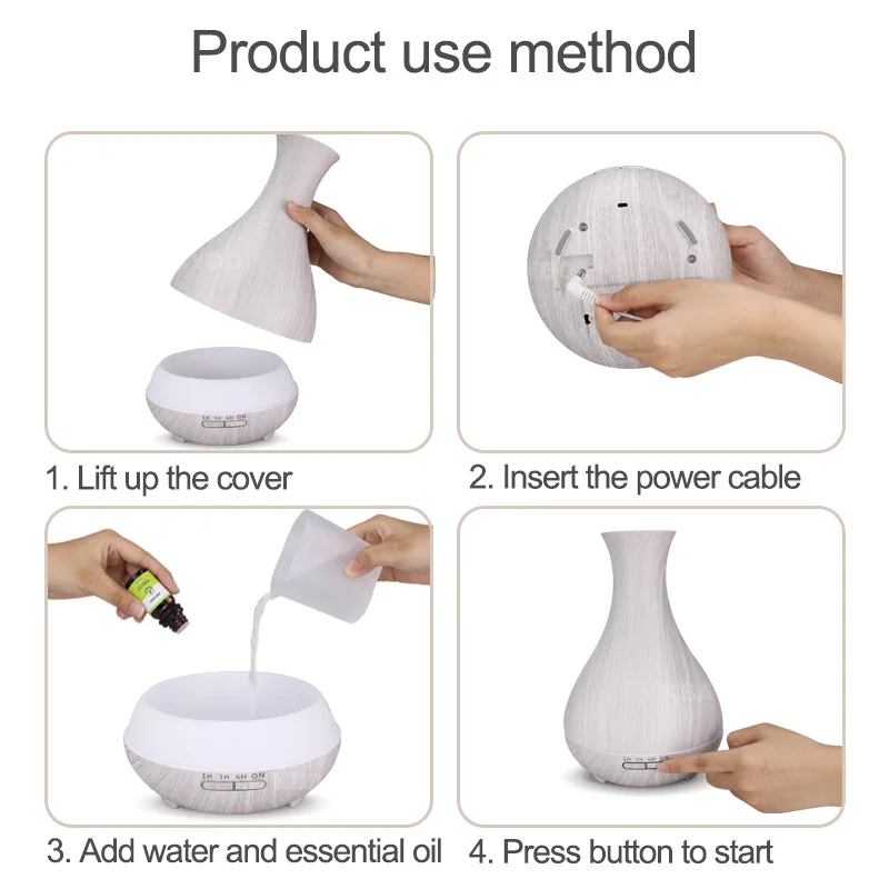 

550ml USB Aromatherapy Car Humidifier LED Light essential oil Aroma Diffuser Mist Maker Fogger diffuser