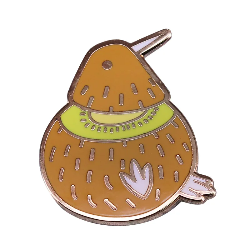 Значок с птицей киви фруктовое животное игра на поле общим именем милый умный