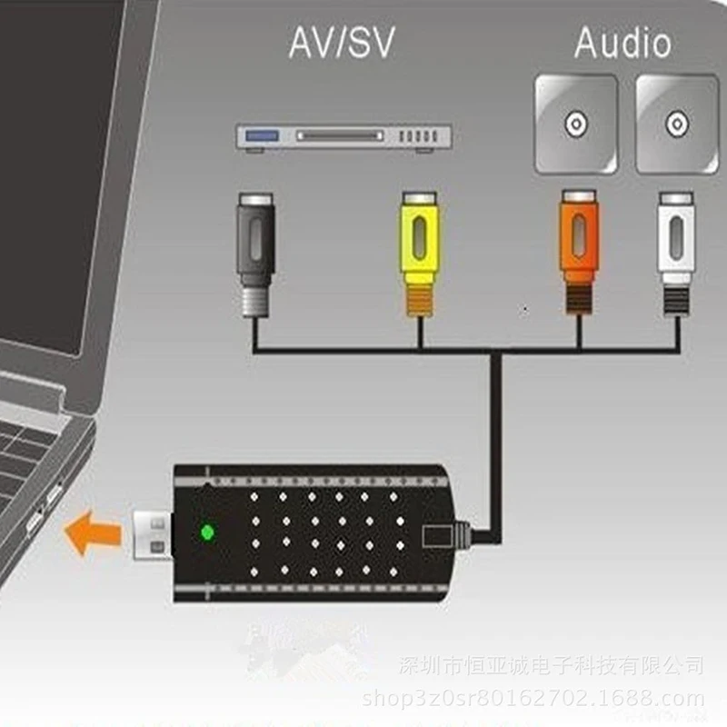 Конвертер VHS в DVD usb 2 0 карта аудио-и видеозахвата VCR TV к цифровому преобразователю