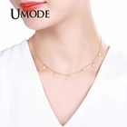 Ожерелье UMODE из нержавеющей стали золотистого цвета для женщин и девушек, ожерелье-чокер с золотистыми звездами, модное ювелирное изделие для вечеринки в подарок UN0386