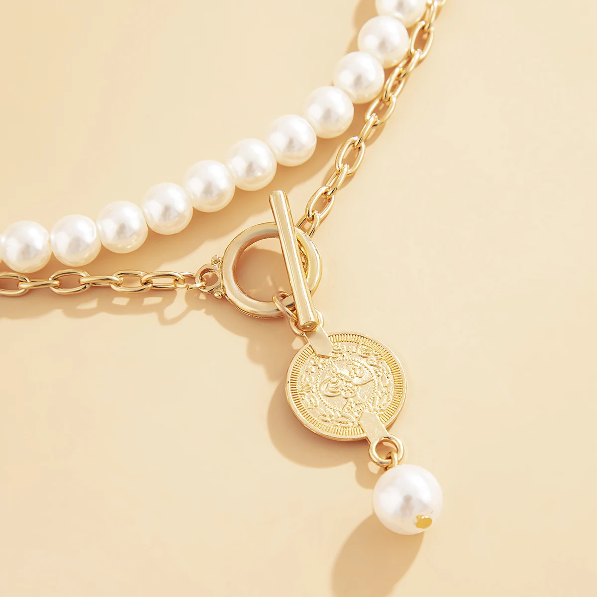 Винтажное ожерелье из искусственного жемчуга в стиле барокко 2 шт./компл. женское