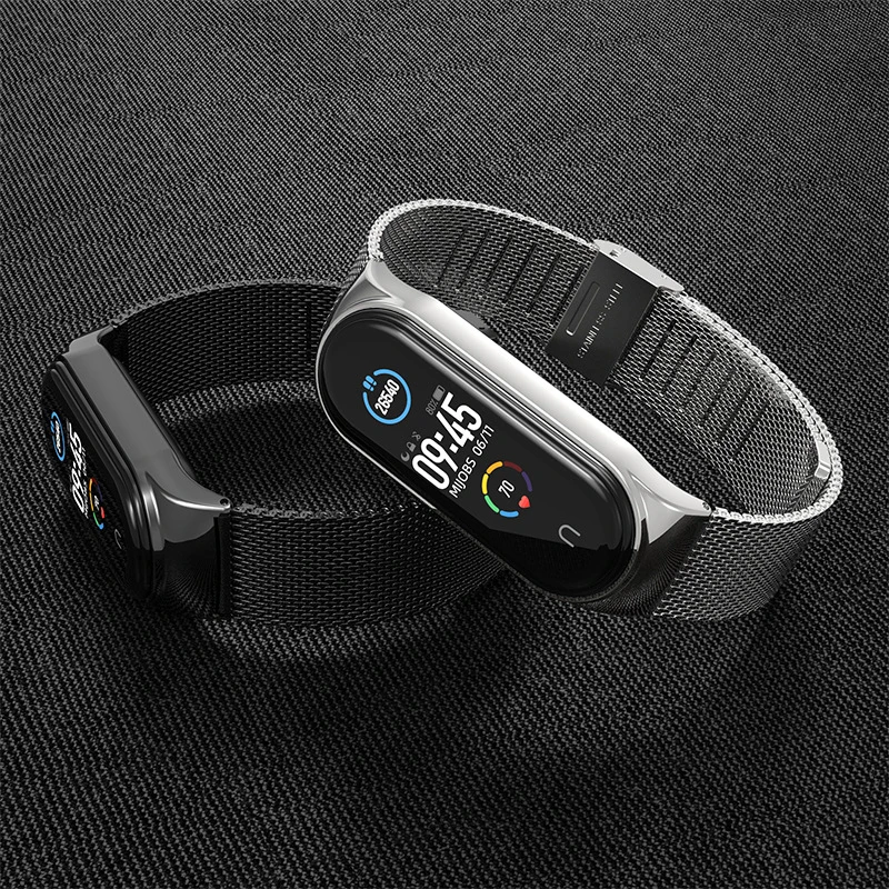 

Watchbands mi band 5 Suitable for Xiaomi bracelet 3/4/5/6 strap 04 line 304 stainless steel metal wristband