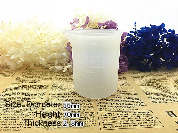 

1PC 100ml Disposable Silicone Measuring Cup Glue Measuring Tools Crystal Scale Jewelry Resin Molds for Jewelry Making Tool