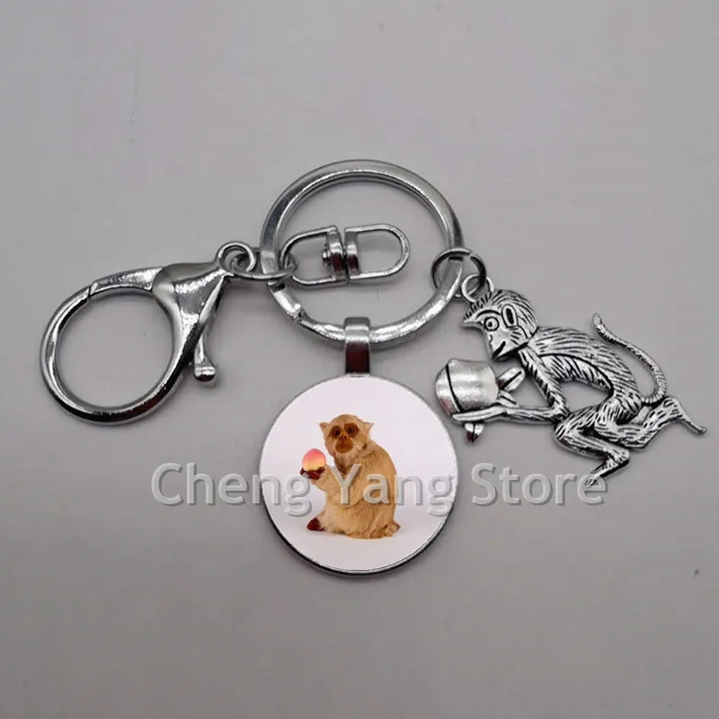 Парный брелок с подвеской в виде обезьяны для автомобиля женская сумка гламур