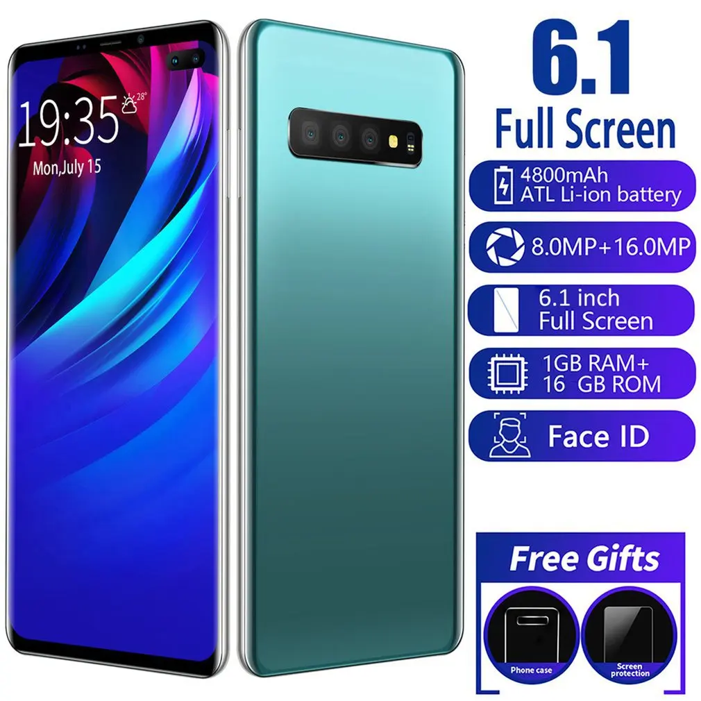 

S10 +, 6,1 , Android 9,1, 8 , 1 + 16 , 4800