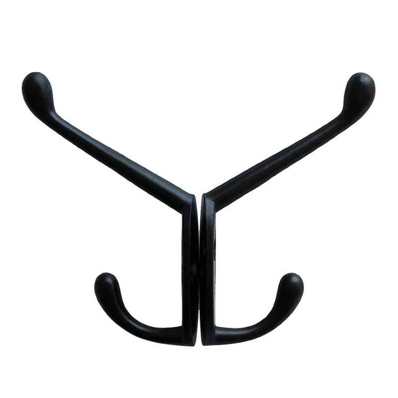 

9 Pcs Heavy Duty Coat Wall Hooks Retro Hanger Double Pole for Hat with 20 Screws ANDF889