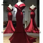 Женское вечернее платье-русалка, Бордовое платье с открытыми плечами и длинным шлейфом, модель 2021 года, индивидуальный пошив