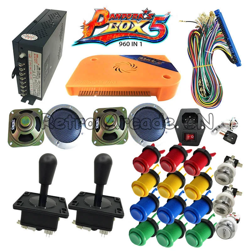 DIY Happ стиль аркадный шкаф игровой автомат комплект с коробкой Pandora 5/9 960/1500 в 1 PCB jamma