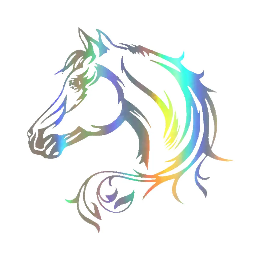 

Персонализированная Водонепроницаемая Автомобильная наклейка, лошадиная голова, внедорожник, корпус, окно, аксессуары, декоративная Светоотражающая наклейка, ПВХ 30 см