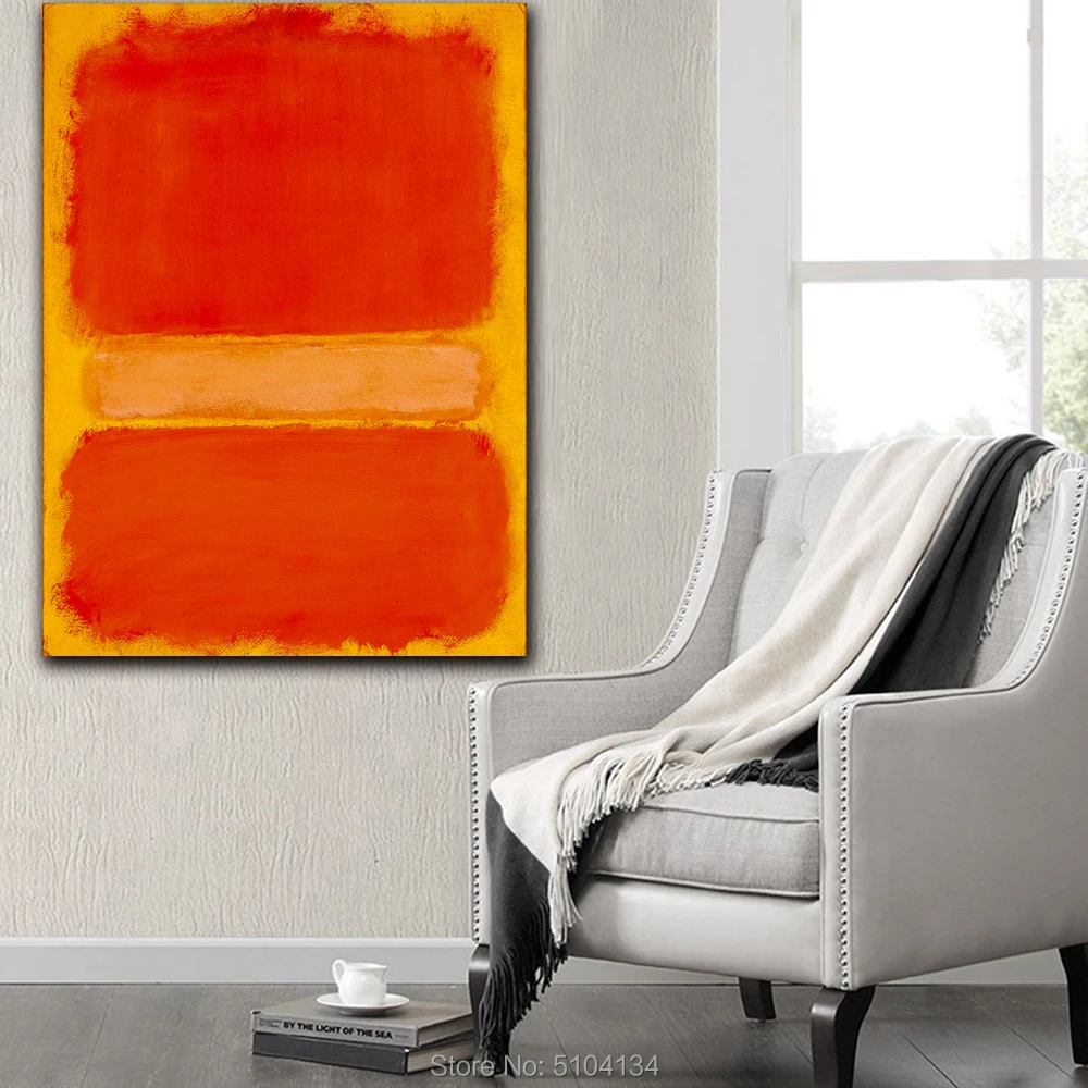 Настенные картины для гостиной с абстрактным изображением Марка Ротко Фин 1969