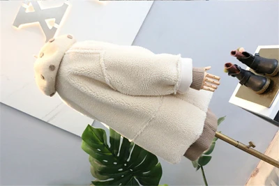 

Autumn Winter Baby Girls Winter Coat Jacket Medium Length Warm Kids Outerwear Casual Kids Coat Thicken Lapel Children Clothing
