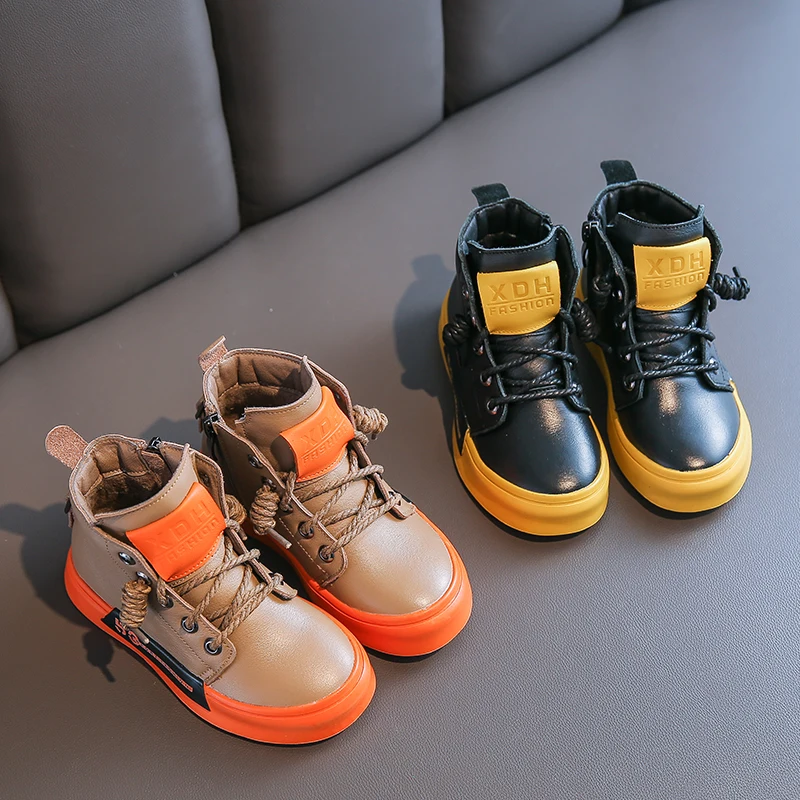 Bakkotie 2019 Kids Winter Baby Boys Genuine Leather Shoes Children High Top Sneakers Girls Casual Sport Trainers Toddler | Детская