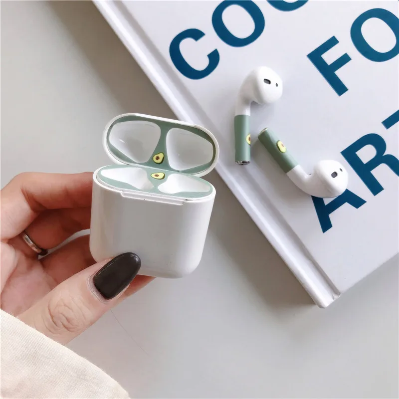 Милый защитный чехол s для Airpods, чехол, защита от пыли, наклейка, внутренняя крышка, s пленка для Apple Air Pods 2 1 - Цвет: 10