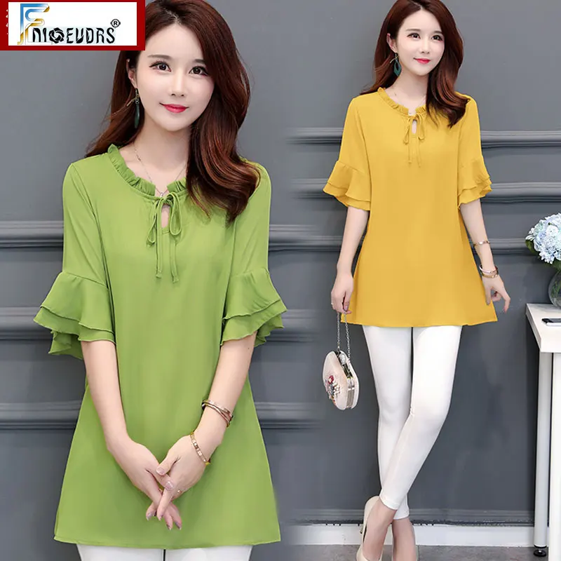 2020 летние свободные длинные топы размера плюс одежда Женская мода Fnioevdrs