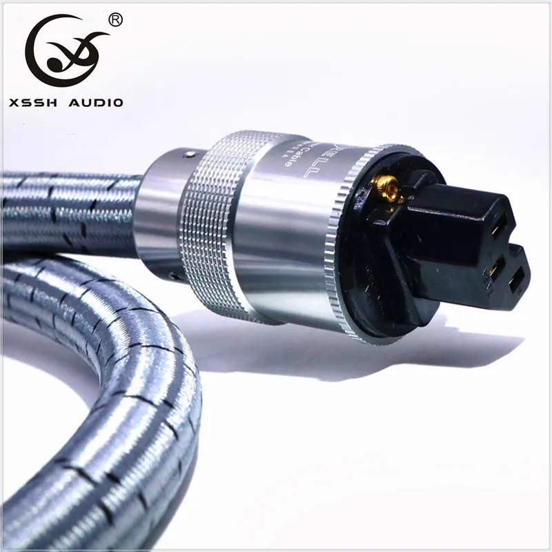 Hi End US EU IEC AC plug OFC кабель питания усилитель CD 15A amp плетеный экран кабели Электрический провод