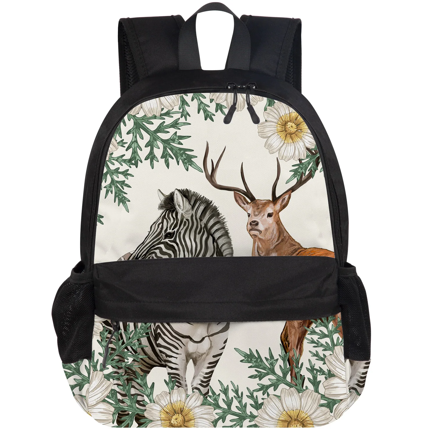 Подсолнечника олень рюкзак с изображением зебры Колледж обувь для учащихся