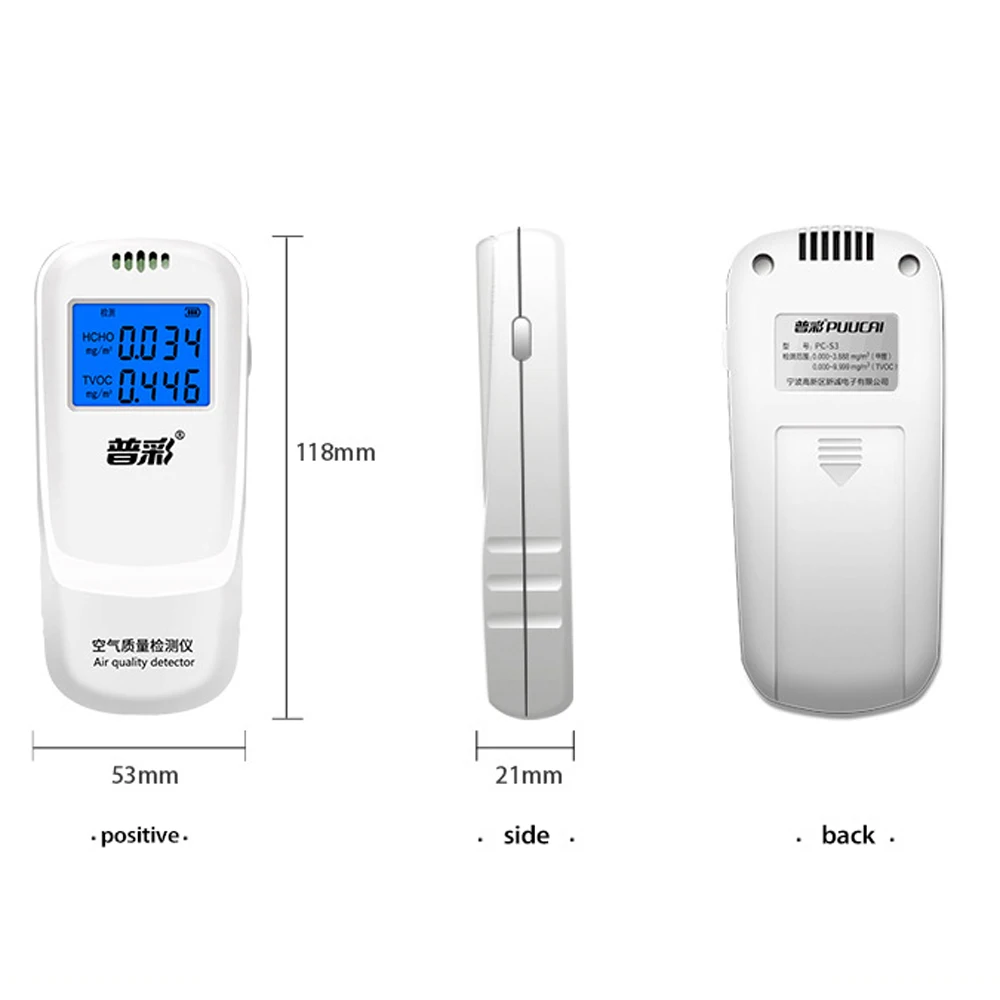 

Indoor Portable Formaldehyde Detector CO2 Meter Multifunctional Home Air Quality Monitor Intelligent Analyzer CO2 Sensor