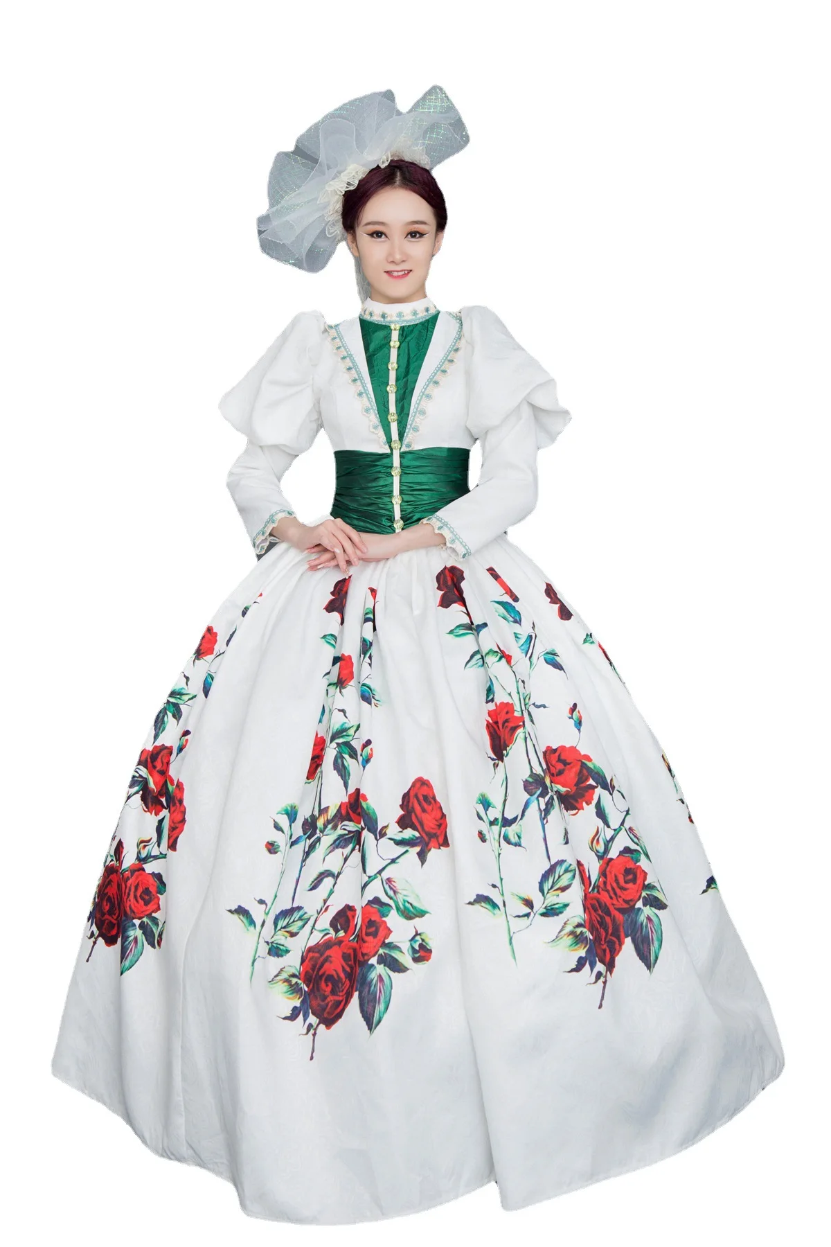 

Vintage Christmas Holiday Bustle Ball Gown Dress Theatre Clothing Marie Antoinette Letter