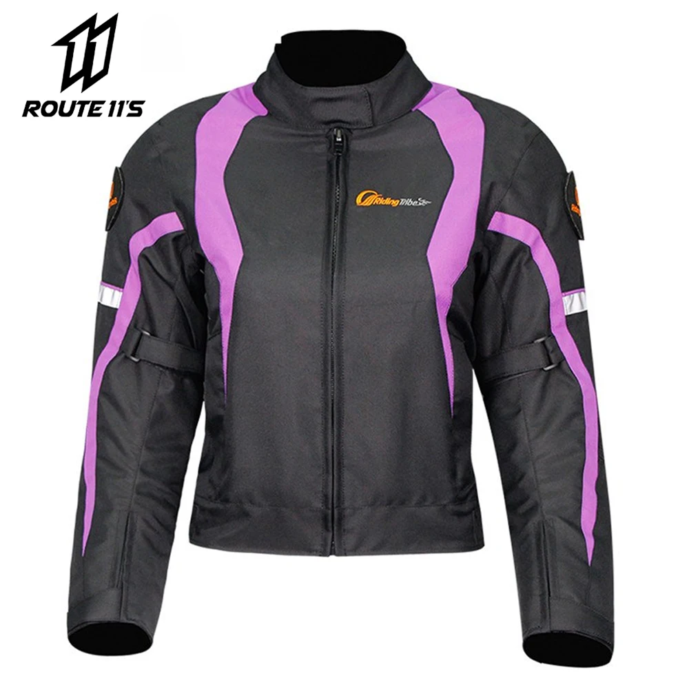 

Women Motorcycle Jacket Winter Warm Waterproof Riding Clothing Racing Body Safety Suit Built-in Protective Gears and Liner