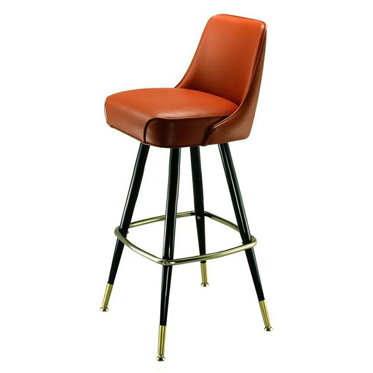 Американский барный стул из массива дерева простой высокий для отдыха