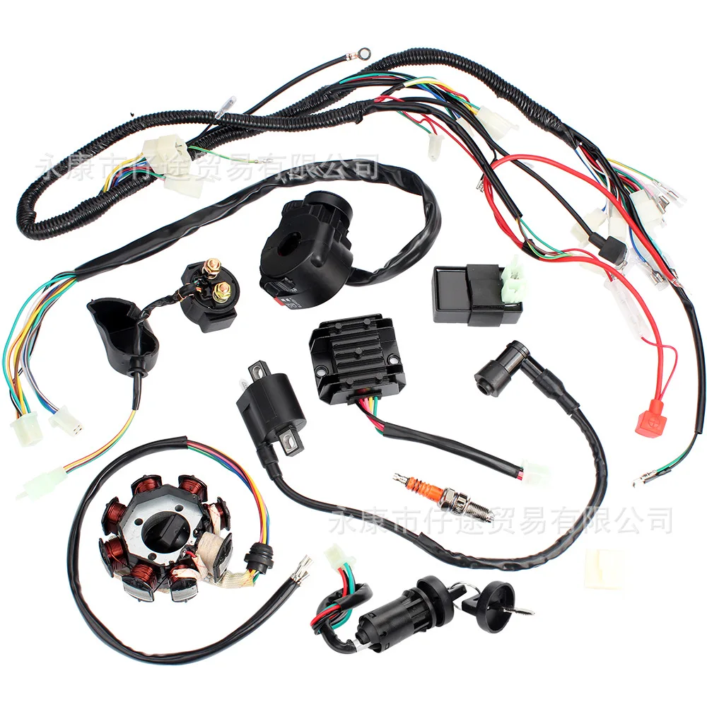 

ATV Four-wheel UTV Go Karting Dirt Bike Cg125-250cc Whole Vehicle Line Coil Harness Ignition System Three Holes