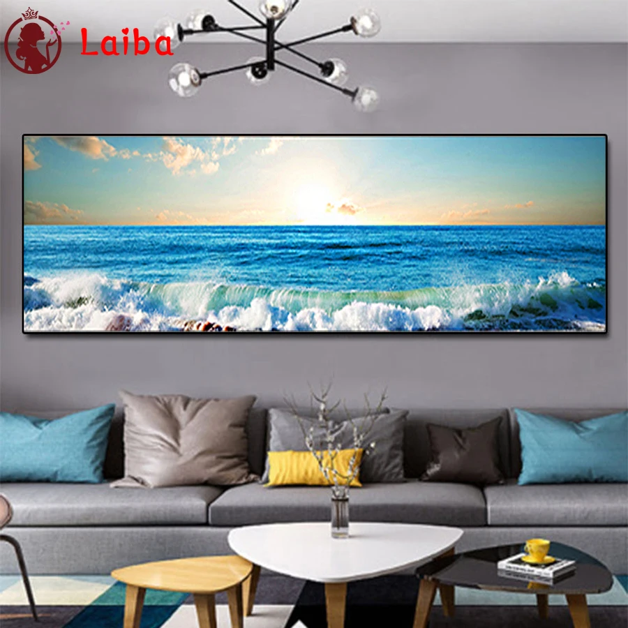 

Алмазная картина большого размера 5D «сделай сам», картина с изображением восхода солнца, искусственная вышивка, распродажа, Набор для вышивки мозаикой, домашний декор